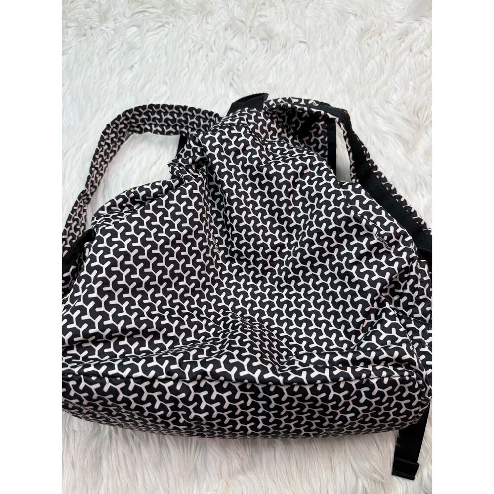 LeSportsac‎ Voyager Backpack Peppercorn Black White Geometric Travel Minimalist - Picture 7 of 15